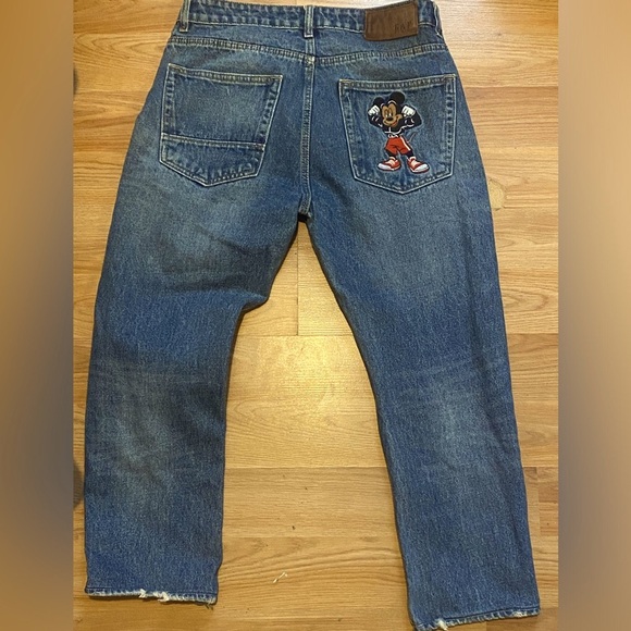 Mickey Mouse embroidery Gap Denim Jeans - Picture 2 of 7